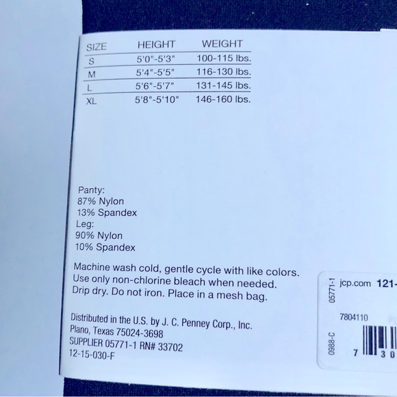 NEW MIXIT SUPER OPAQUE TIGHTS CONTROL TOP Hosiery Socks 1 PAIR Black Small Women - Picture 4 of 12